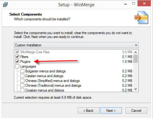 winmerge copy only differences