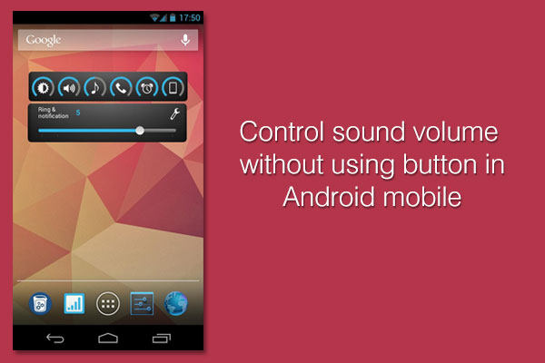 slider android volume control