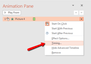 powerpoint animation pane greyed out